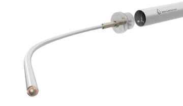 WLT 19 rigid angled attachment used as a probe and adapter for WLTe tester in automotive water leak detection